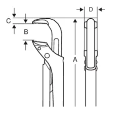 BAHCO 1410D Rörtång 320mm • 45mm| Vvs Verktyg|Tänger & Tvingar