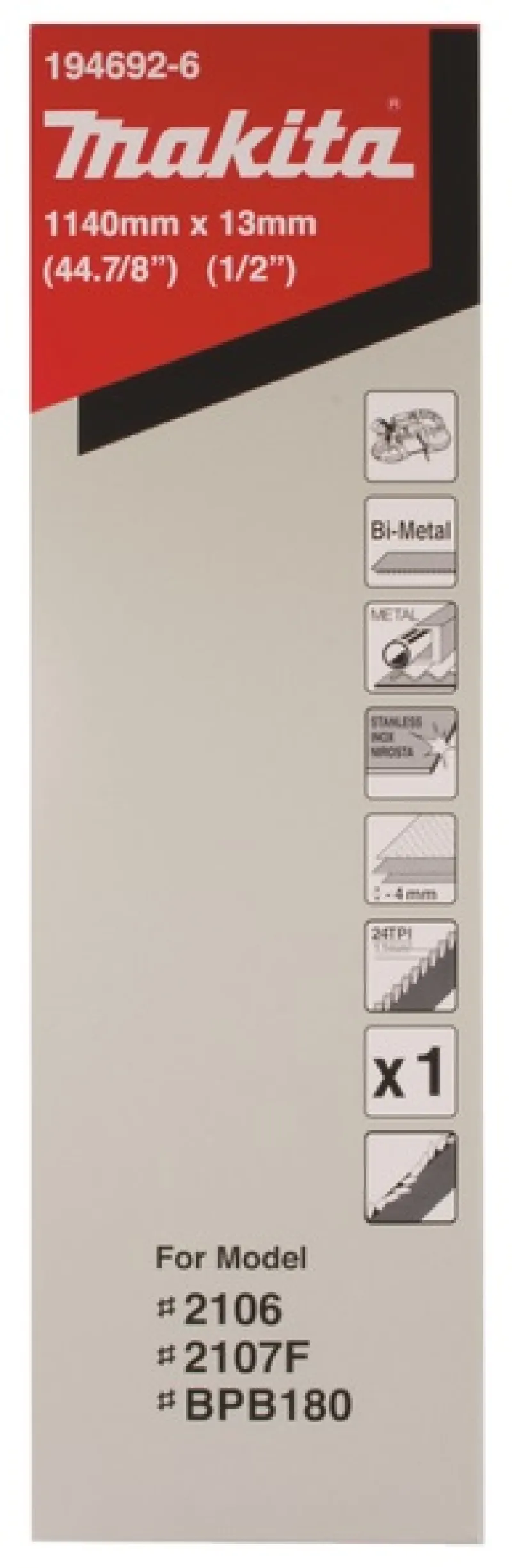 MAKITA Bandsågblad Rostfritt 1140x13 24T • 1-P| Bandsågblad