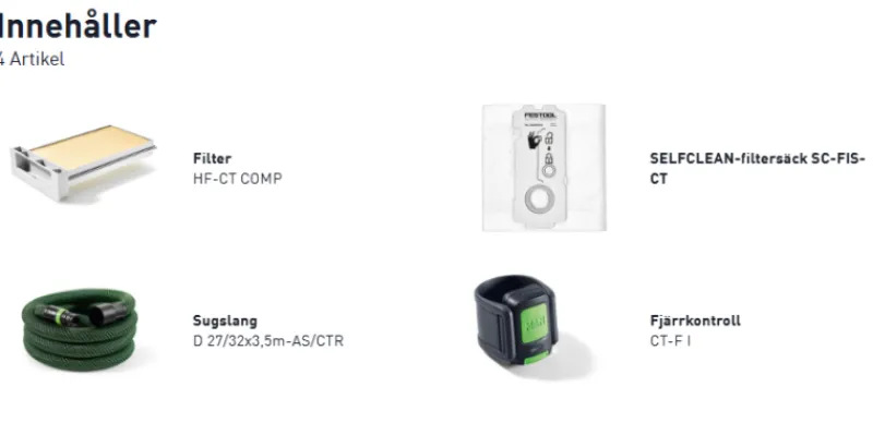 Festool Batteridriven Dammsugare CLEANTEC CTMC MIDI I-Basic| Dammsugare Och Tillbehör