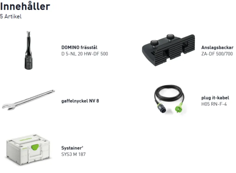 Festool Förbindningsfräs DOMINO DF 500 RQ-Plus| Fräsa