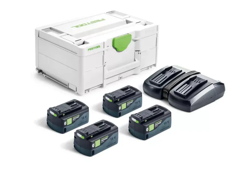 Festool Laddpaket SYS 18V 4xHP5,0/TCL6DUO| Batteri - Laddare