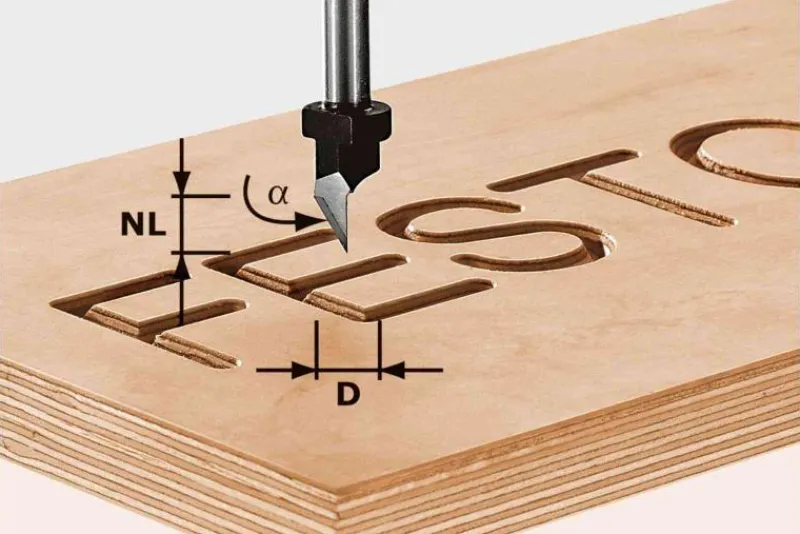 Festool Skriftfräs HW S8 D11/60°| Fräsa|Frässtål