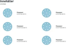 Festool Slippapper D125 • SET 60-delar| Slippapper|Sliprondeller