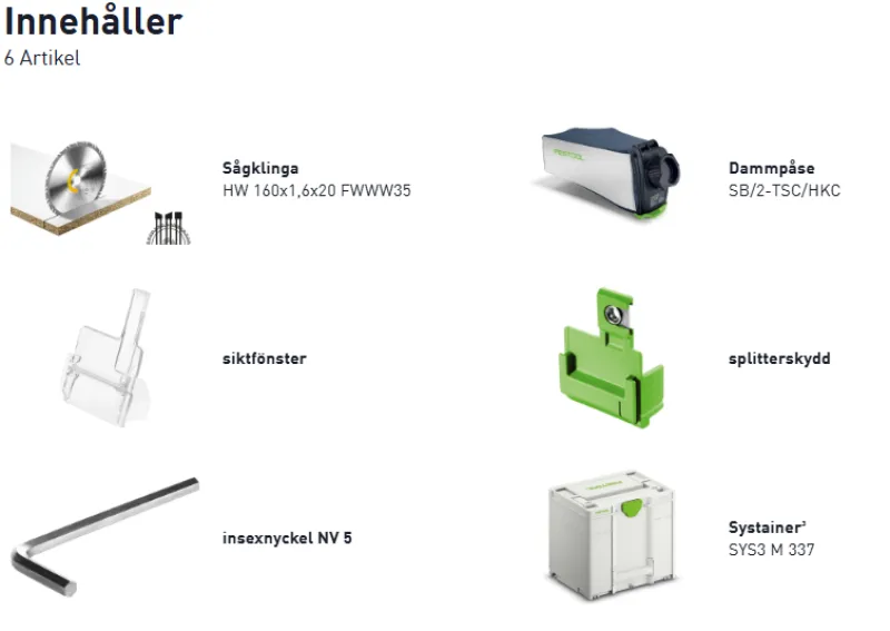 Festool Sänksåg 18V TSC 55 KSEB-BASIC| Såga
