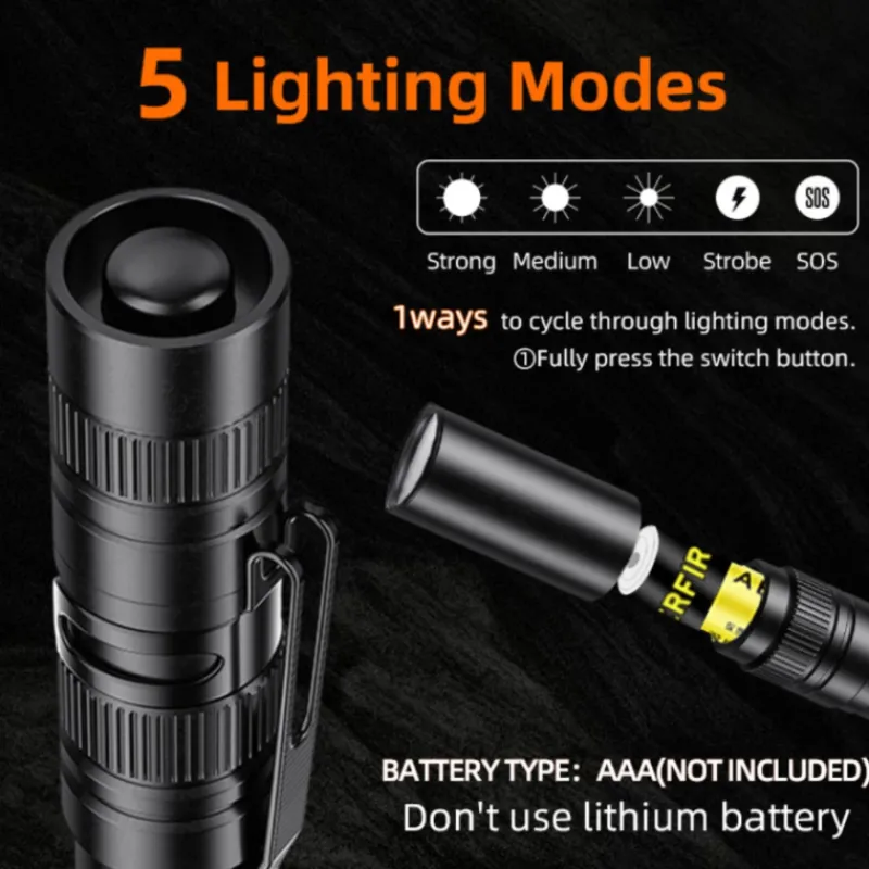 Superfire Ficklampa Pen L28, 121 Lumens| Arbetsbelysning
