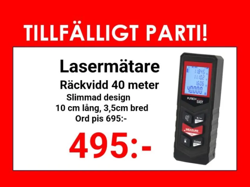Futech Avståndsmätare slim DM3540 40M| Avståndsmätare