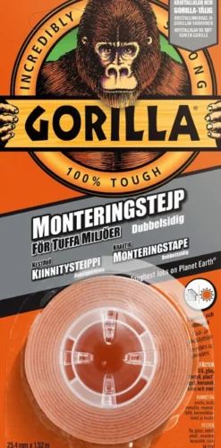 Thomee Gorilla Monteringstejp • vädertålig| Smörj , Rengörning, Lim Och Tejp