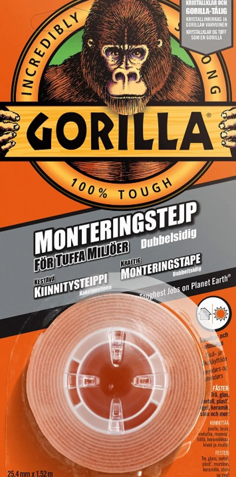 Thomee Gorilla Monteringstejp • vädertålig| Smörj , Rengörning, Lim Och Tejp