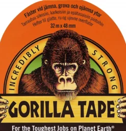 Thomee Gorilla Vävtejp svart 48mm x 32m| Smörj , Rengörning, Lim Och Tejp