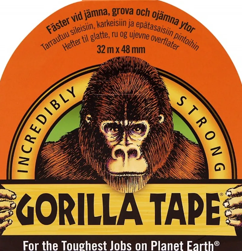 Thomee Gorilla Vävtejp svart 48mm x 32m| Smörj , Rengörning, Lim Och Tejp