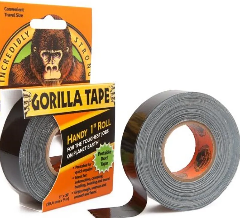 Thomee Gorilla Vävtejp svart To-Go 25mm x 9m| Smörj , Rengörning, Lim Och Tejp