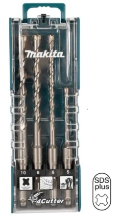 MAKITA Hammarborrsats 4-skär SDS-PLUS 4-delar| Borr Och Borrsatser