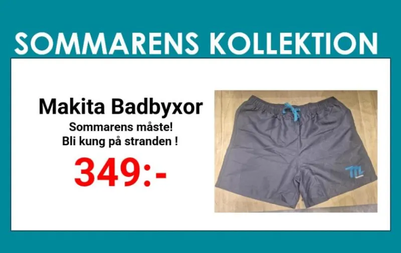 MAKITA Badbyxor Hexagon, grå| Makita Merchandise Artiklar|Makita Kläder