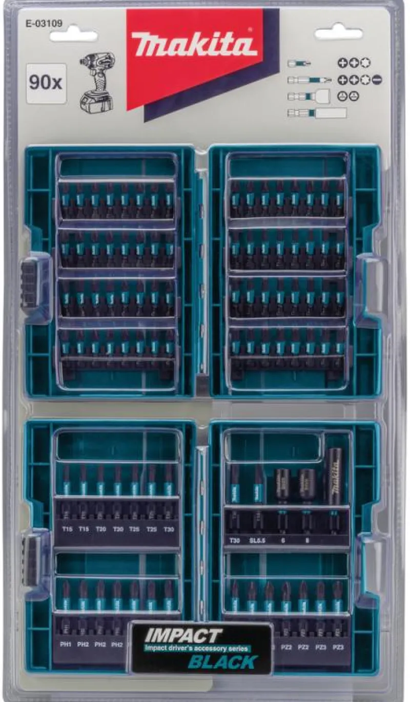 MAKITA Black Bitssats 90-del| Bits Och Bitssatser