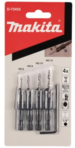 MAKITA Borrset med försänkare 4-pack| Borr Och Borrsatser