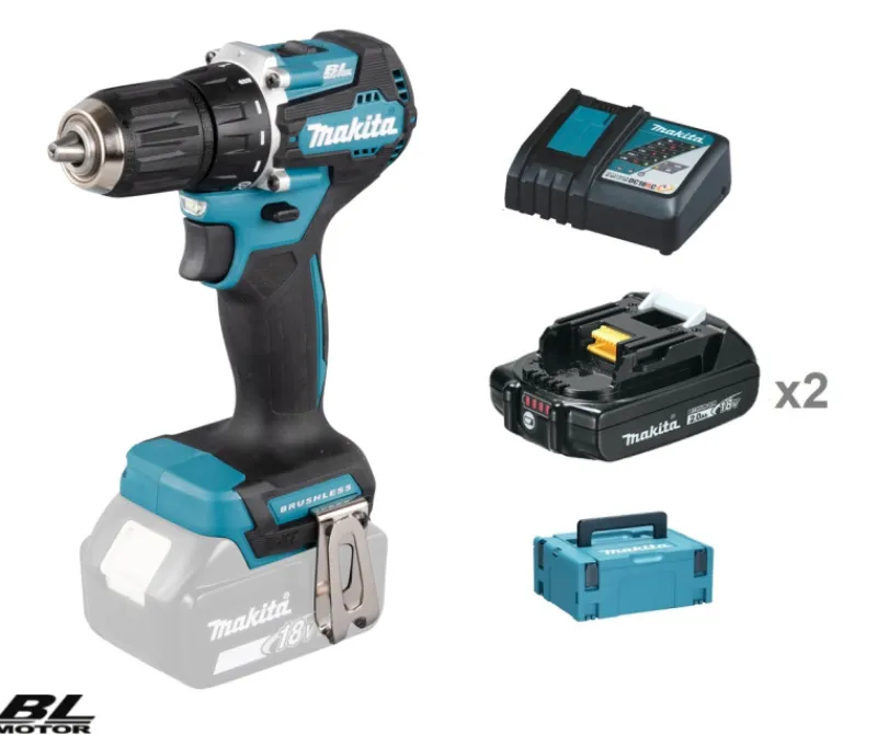 MAKITA DDF487RAJ Borrskruvdragare 18V, komplett| Borr - Skruvdragare