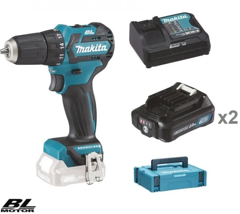 MAKITA DF332DSAJ Borrskruvdragare 12V, komplett| Borrskruvdragare 12V
