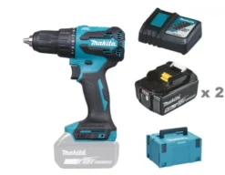 MAKITA DHP490RTJ Slagborrmaskin 18V , komplett| Nytt Från Makita!