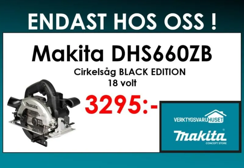 MAKITA DHS660ZB Cirkelsåg 18V - Black edition| Makita - Limited Edition