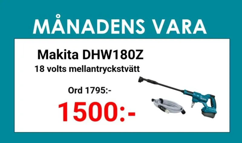 MAKITA DHW180Z Mellantryckstvätt 18V • 24 bar| Övriga Trädgårdsmaskiner.