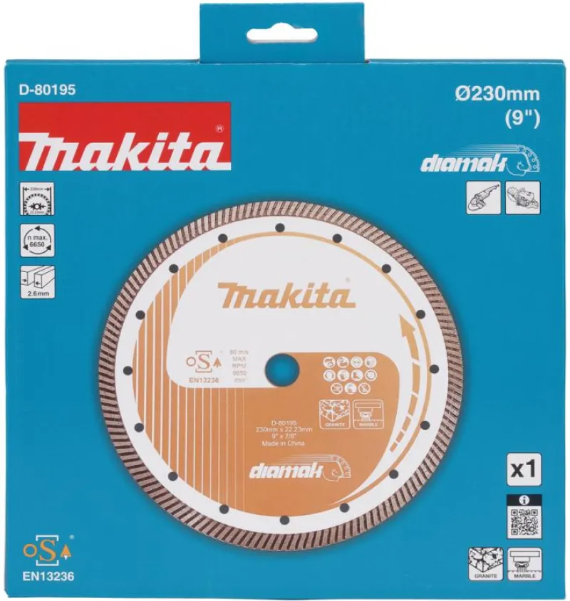 MAKITA Diamantklinga 230mm • Marmor, granit| Diamantklingor