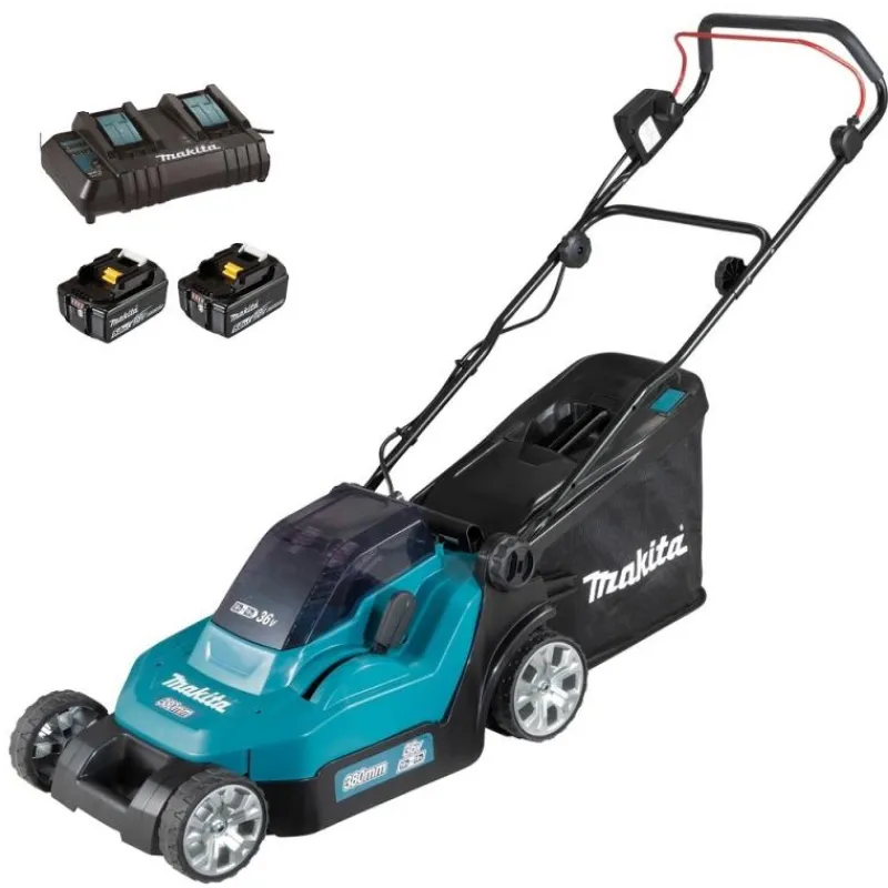 MAKITA DLM382CT2 Gräsklippare 2x18V 5,0Ah, komplett| Gräsklippare