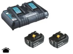 MAKITA DLM382PM2 Gräsklippare 2x18V 4,0Ah, komplett| Gräsklippare