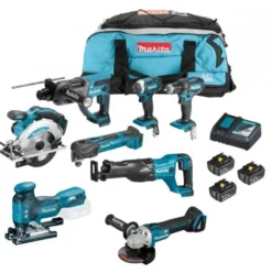 MAKITA DLX6038G Plusplus Combokit 6,0 Ah (8 st maskiner i väska) +1st extra 5,0Ab-batteri-på-köpet! Värde 995:-| Combokit