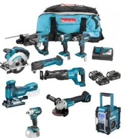 MAKITA DLX6038T Superplus Combokit (9st maskiner+radio i väska) +1st extra 5,0Ab-batteri-på-köpet! Värde 995:-| Combokit