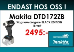 MAKITA DTD172ZB Slagskruvdragare 18V -Black edition| Slagskruvdragare|Makita - Limited Edition