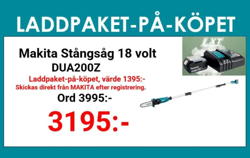 MAKITA DUA200Z Stångsåg 18V| Motorsågar-Kedjesågar