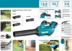 MAKITA DUB184RT Lövblås 18V, komplett| Lövblåsare
