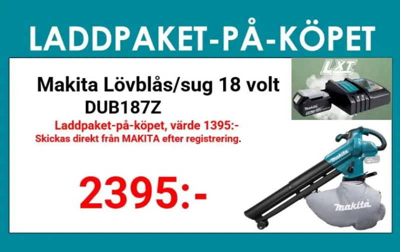 MAKITA DUB187Z Lövsug /blås 18V| Lövblåsare