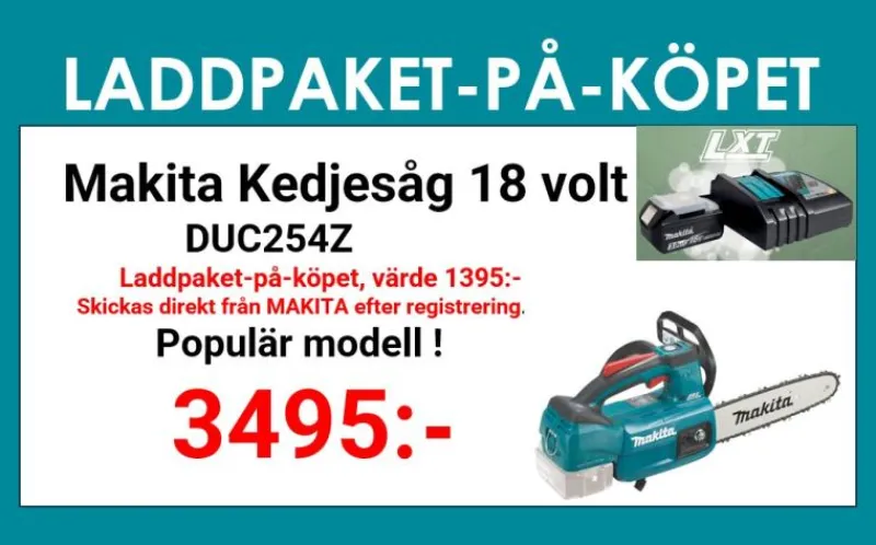 MAKITA DUC254Z Kedjesåg 18V (25cm)| Motorsågar-Kedjesågar