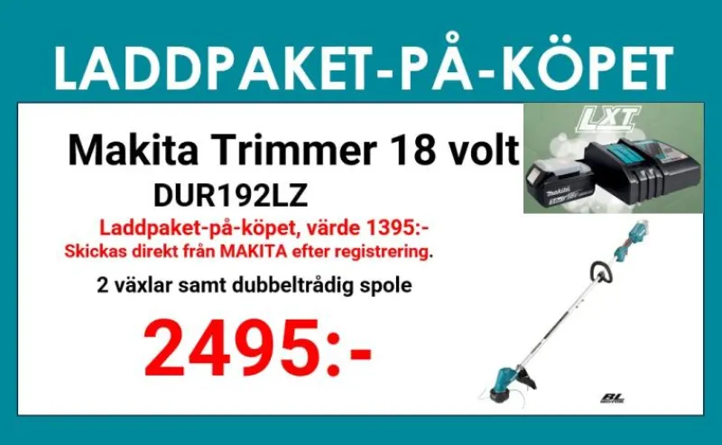MAKITA DUR192LZ Grästrimmer 18V| Grästrimmer Och Röjsågar