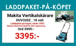 MAKITA DUV320Z Vertikalskärare 18V| Gräsklippare