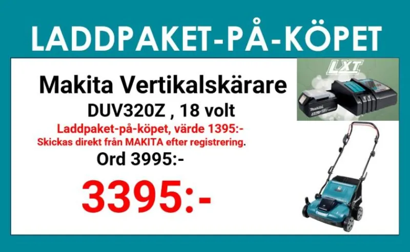 MAKITA DUV320Z Vertikalskärare 18V| Gräsklippare
