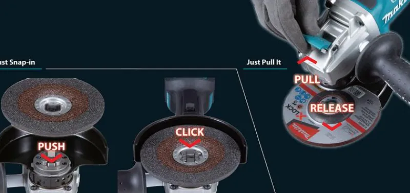 MAKITA GA041GZ Vinkelslip 40V • 125mm • X-lock-fäste| Vinkelslipar 40V