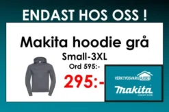 MAKITA Hoodie grå| Makita Merchandise Artiklar|Makita Kläder