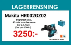 MAKITA HR002GZ02 Kombihammare 40V, slagkraft 2,9 J| Borrhammare 40V