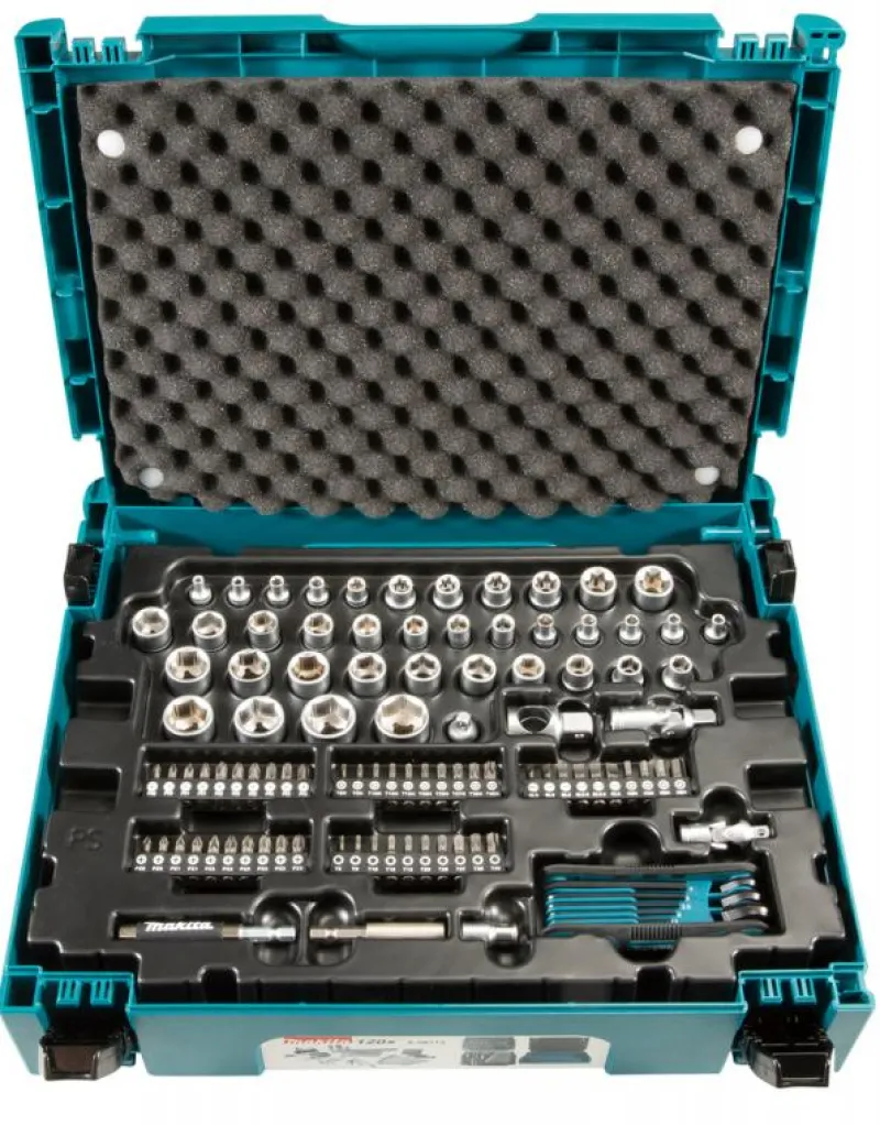 MAKITA Hylsnyckelsats 120 delar| Hylsor & Nyckelverktyg