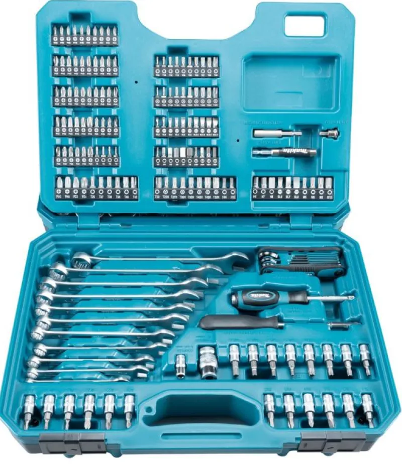 MAKITA Hylsnyckelsats 221-delar| Hylsor & Nyckelverktyg