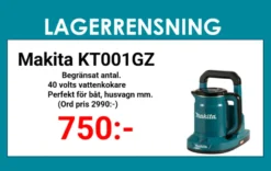 MAKITA KT001GZ Vattenkokare 40V| Övriga 40V Maskiner