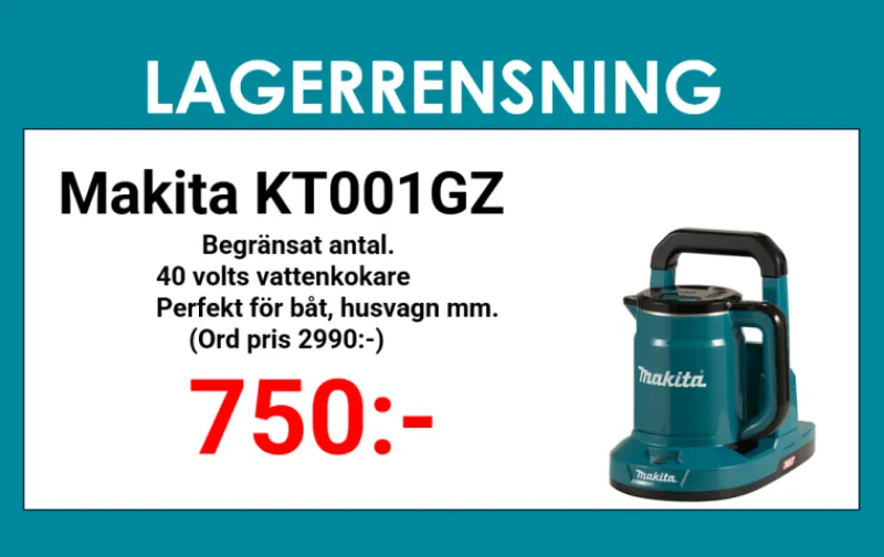 MAKITA KT001GZ Vattenkokare 40V| Övriga 40V Maskiner