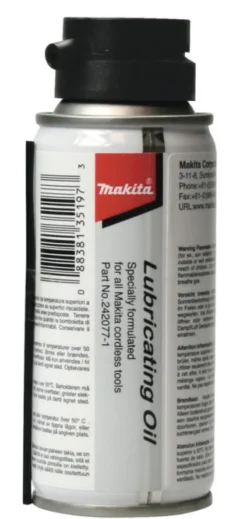 MAKITA Oljespray 100ml| Smörj , Rengörning, Lim Och Tejp|Spikpistoler