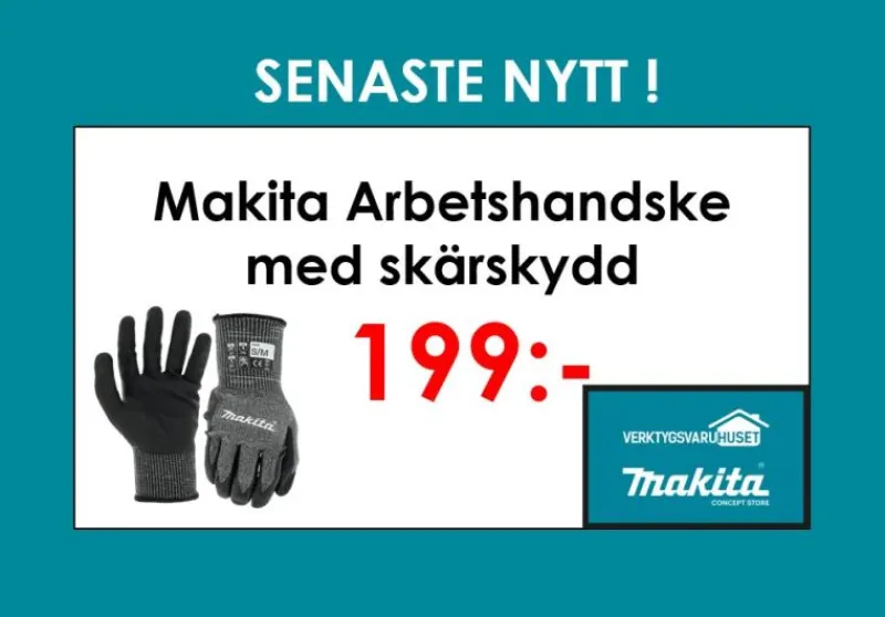MAKITA Skärskyddshandske| Handskar|Skyddsutrustning