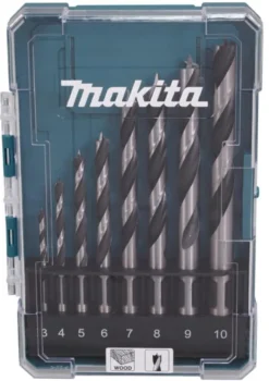 MAKITA Träborrsats 8-delar (3-10mm)| Borr Och Borrsatser