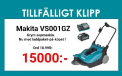 MAKITA VS001GZ Sopmaskin , Laddpaket-på-köpet !| Trädgårdsmaskiner 40 Volt