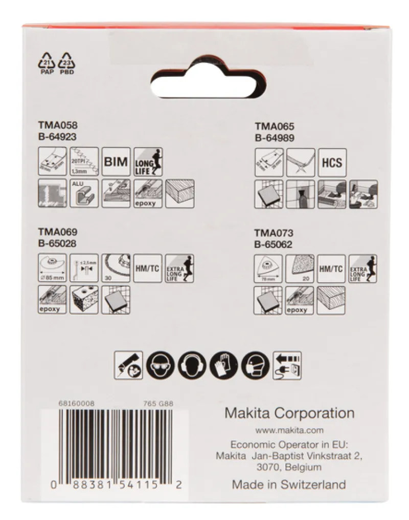 MAKITA Multibladset för kakel| Blad För Multimaskiner
