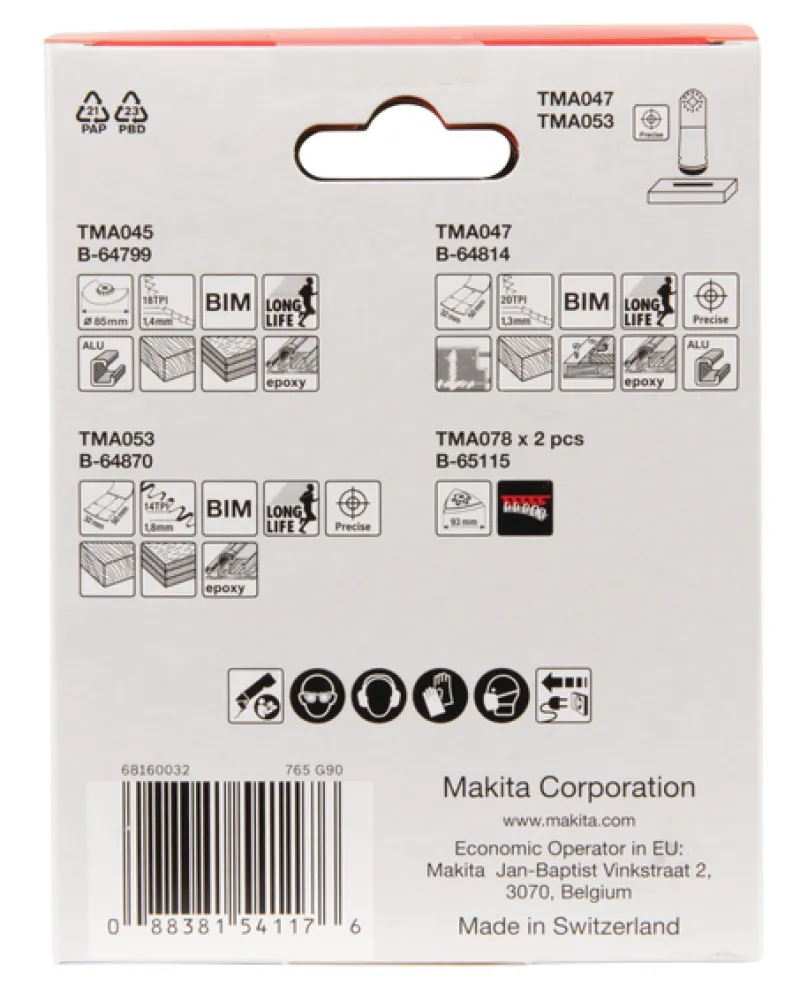 MAKITA Multibladset för Snickare| Blad För Multimaskiner